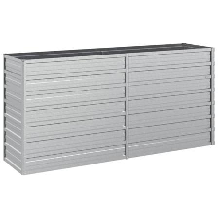 Vidaxl Odlingslåda Upphöjd Galvaniserat Stål 160x40x77 Cm Silver Silver