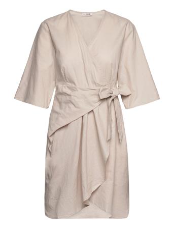 Lilly Dress Dresses Wrap Dresses Beige A-View*Betinget Tilbud