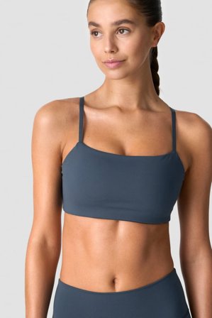 Nimble Adjustable Sports Bra Dark Dusty Blue