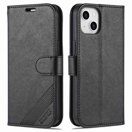 Azns Iphone 14 Plus Shockproof Flip Stand Fodral - Svart Black