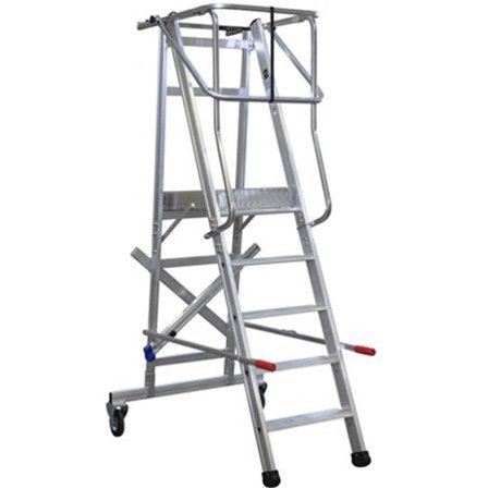 Laggo 7200 Arbeidsplattform med beskyttelsesrekkverk og hjul 200 cm, Stiger & stillaser