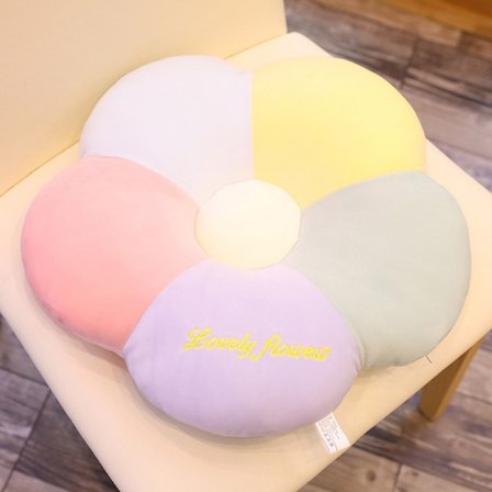 Farverig blomsterformet pude, siddepude kastepude til bil, stol, kæledyr, sød værelseindretning til teenagepiger, 42cm