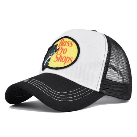 Bass Pro Shops Utendørs Trucker-caps med netting - One Size Fits All Snap Closure - Flott for jakt og fiske - Perfekt svart