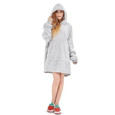 Dame Sherpa-foret Tv-hetteteppe grey