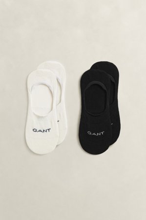 GANT Damen 2er-Pack Invisible Socken (39-41) Schwarz/Weiß