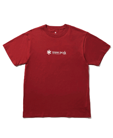 Snow Peak Soft Cotton Logo Short Sleeve T-Shirt Red
