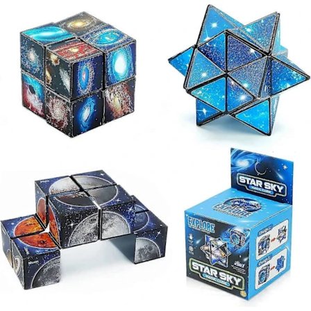 Star Cube MagCube 2 I 1 Sæt, Yoshimoto Cube inity Mag3D Puslespil Kuber, Hjerneudvikling Puslespil For Børn Og Voksne