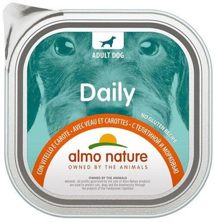Almo Nature Daily Menu Cibo Umido Vitello E Carote Cani Adulti