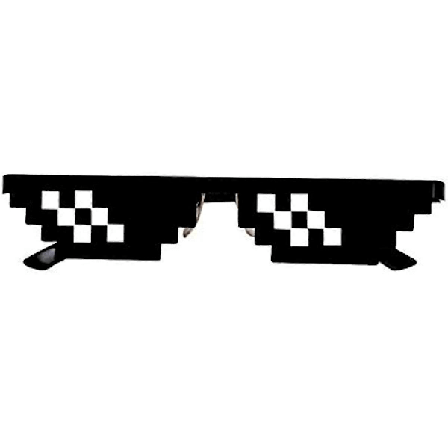 2 par Premium Kvalitet Sjovt Legetøj til Børn Thug Life Briller 8 Bit Pixel Deal with IT Solbriller Unisex Solbriller Legetøj B