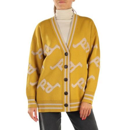 Pinko Cardigans gul, Dam Koftor, Dam, Storlek: XS