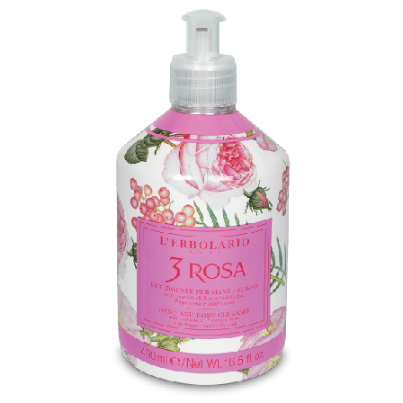 L'Erbolario Detergente Mani e Corpo 3 Rosa 490ml