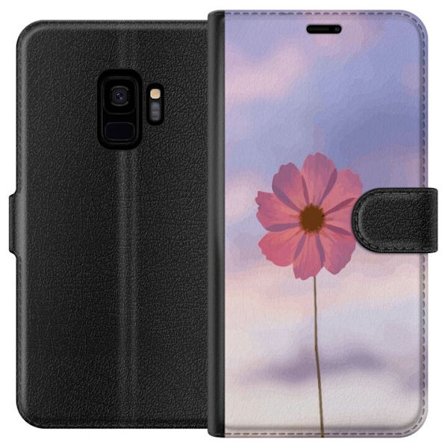 Plånboksfodral till Samsung Galaxy S9 med Rosa blomma