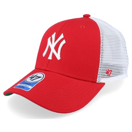47 Brand - MLB Rød trucker Caps - Kids New York Yankees Branson Mvp Red/White Trucker @ Hatstore