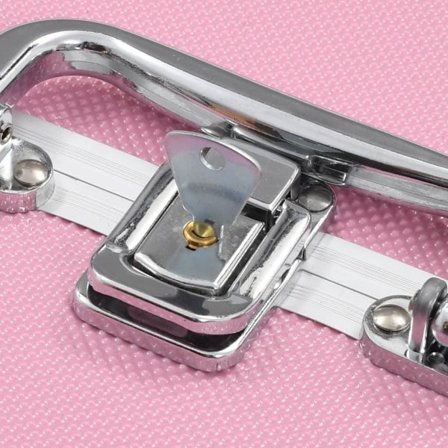 vidaXL Sminklåda 22x30x21 cm rosa aluminium