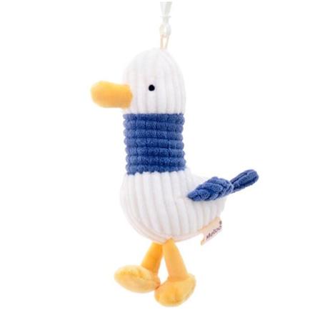 Lys grå og blå og hvit Duck Plysj nøkkelring To-delt sett Red Duck Doll Net Red Duck Doll Ryggsekk anheng nøkkelring tilbehør,