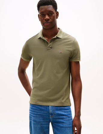 Tommy Hilfiger Garment Dye Reg Polo - Green - S
