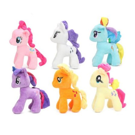 Set med 6 st. Mjuka Gosedjur Delicate My Little Pony Pinkie Pie A