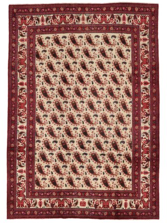 Dywan Perski Moud 217X310 Ciemnoczerwony/Czarny (Wełna, Persja/Iran)