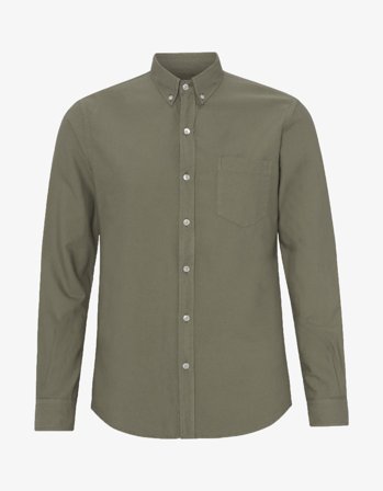 Organic Button Down Shirt - Dusty Olive - XS