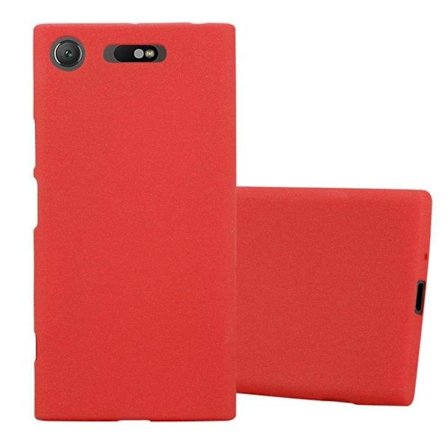 Hölster för Sony Xperia XZ1 Fodral i FROST RÖD Skyddsskal i silikon TPU Etui