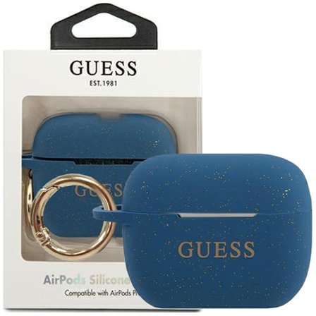Gissa GUACAPSILGLBL AirPods Pro-fodral blå/blå silikonglitter