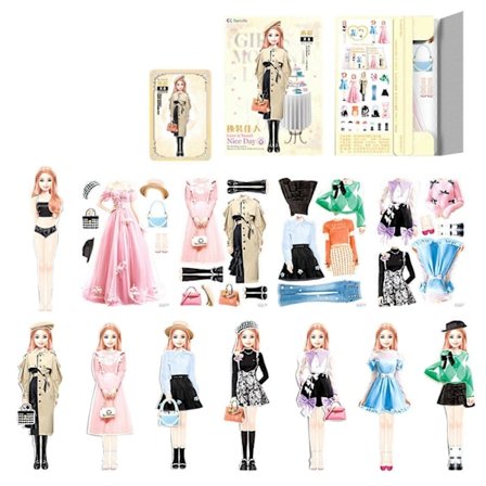 Magnetisk Udklædningsbaby, 2024 Ny Magnetisk Prinsesse Udklædnings Papirdukke