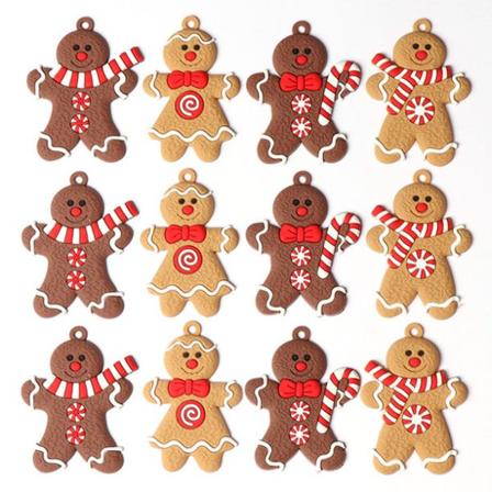 Gingerbread Man juletræspynt (12 stk)