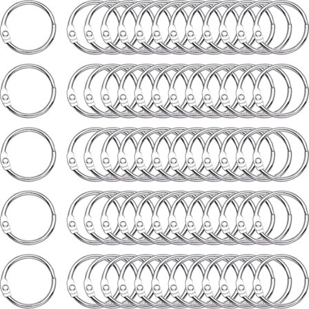 Pärmringar 1 tum Bokringar Lösbladspärm Ring Indexkortsringar Flashcard Ring Metallringar För Indexkort Ideal