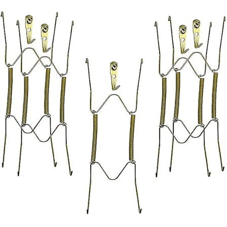 Tallrikshängare för väggen 8 tum dekorativ tallriksdisplay bricka hållare med installationskrokar 5-pack