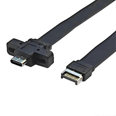 Connector USB 3.2 frontpanel forlængerkabel, GEN2x2 afskærmet kabel TYPE-E til chassis Type-C front C hun 10G/20Gbps A-Perfet