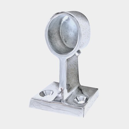 Framåtvänt ändstycke räcke Ø25mm i polerat rostfritt syrafast stål AISI 316 för ledstångsrör och marina miljöer