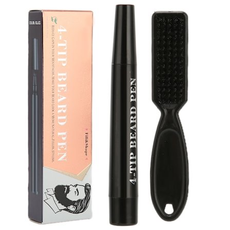 Skæg blyant filler til mænd, skæg bryst hår fyldning pen til kinder afsluttende stil vandtæt skæg pen sæt med kam