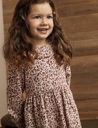 En Fant Dress Ls - Pink - 104