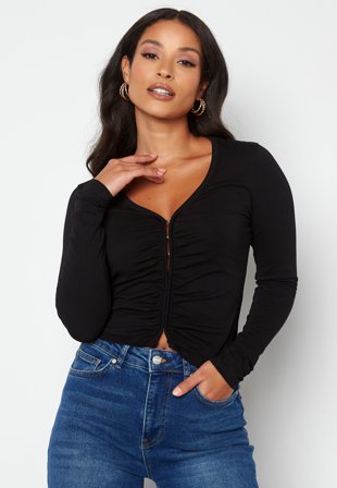 BUBBLEROOM Idelle hook & eye top Black Klær