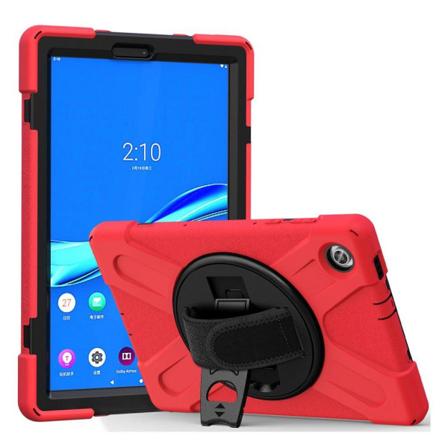 Lenovo Tab M10 FHD Plus 360 kääntyvä silikonikotelo - Punainen Red
