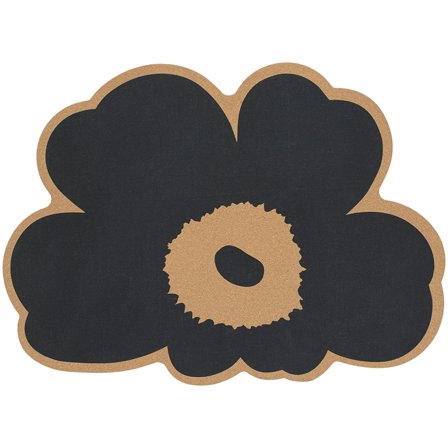 Marimekko Unikko pöytätabletti 45 cm, korkki/hiilenharmaa