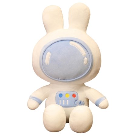 Kreativ Romkanin Plysjleketøy Astronaut Hvit Kanin Dukke Stor Pute Barn Gave blå