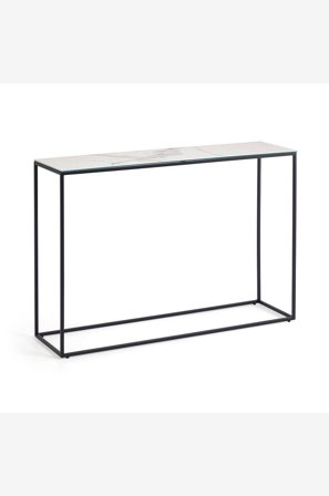 Kave Home - Konsollbord - rewena - Hvit - Avlastningsbord & sidebord - Fra Homeroom
