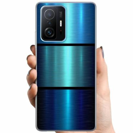 Xiaomi 11t Pro Tpu Mobilskal Blue Metallic Stripes