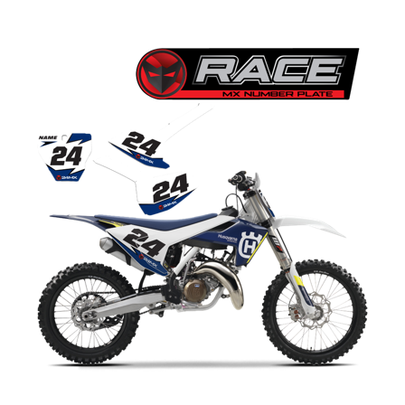 Autocollants Porte-numéro de Course - Husqvarna TC 610 1991-2003