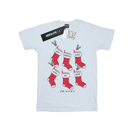 Friends Girls Christmas Stockings Bomull T-shirt 3-4 år Vit
