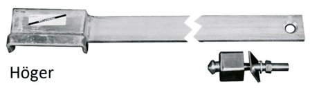 Ryli 8128196 Låsestang 700 mm, herdet kulebolt Høyre, Dør- & vindusbeslag