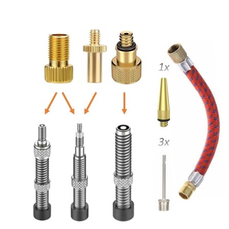 Polkupyörän venttiilisovitin Ranskalainen SV Dunlop DV Sclaverand AV Autoventtiilineula[qb]