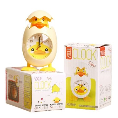 Kreativ tecknad äggskal kyckling väckarklocka studentpresent barnrum sängbord prydnader barn födelsedagspresent