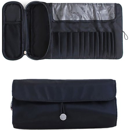 Bærbar Sminkebørste Oppbevaringsveske, Kosmetisk Reiseoppbevaringsveske, Multifunksjonell Sminkebørste Beskyttelsesveske, Sammenleggbar Verktøyveske