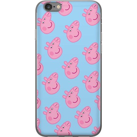 Yhteensopiva Puhelinkuori Apple iPhone 6 Peppa Pig vauva hahmo pastelliväreillä, söpö piirretty lasten kuvitus pehmeällä minimalistisella tyylil