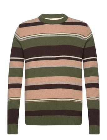 Aksune Jac Stripe Lambswool Knit Patterned Anerkjendt