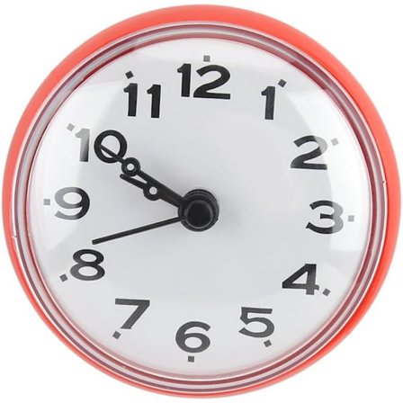 Vandtæt Mini Væg Ur Med Sug Kopper Til Badeværelse