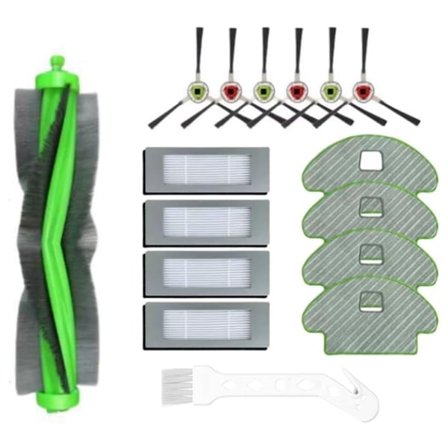 For IRobot Roomba Combo 110 113 R113840 R Robot Støvsuger Hovedbørste Sidebørste Hepa Filter Mopp Klut Reservedeler