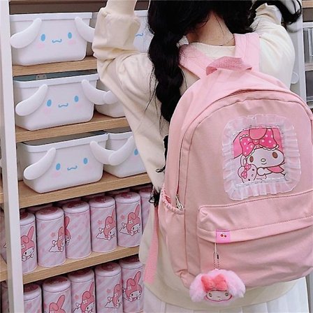 Kawaii Sanrio My Melody Skoletasker Rygsæk Ins Japansk Mellemskoleelev Pink Rygsæk Campus Skoletaske Casual Rygsæk - Perfet